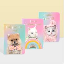 Комплект тефтерче с химикалка в кутия Studio Pets Помпон