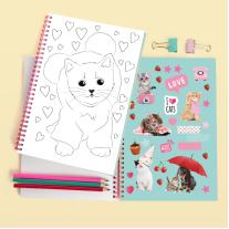 Книжка за оцветяване със стикери Studio Pets Мауси