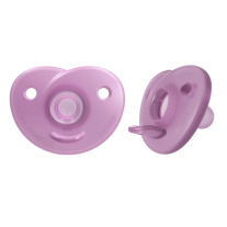 Комплект от 2 бр. ортодонтични залъгалки Philips Avent SOOTHIE в кутия за стерилизиране, 0-6м, розови