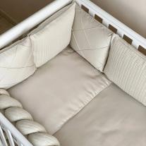 Луксозен бебешки комплект спално бельо от 6 части Msonya DreamLand collection/BEIGE