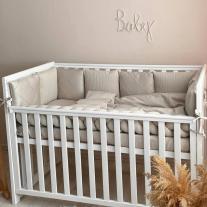 Луксозен бебешки комплект спално бельо от 6 части Msonya DreamLand collection/BEIGE
