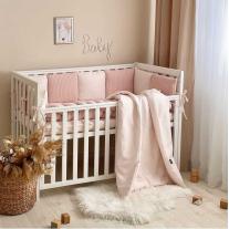 Луксозен бебешки комплект спално бельо от 6 части Msonya DreamLand collection/PINK
