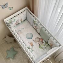 Луксозен бебешки комплект спално бельо от 6 части Msonya Happy Day collection/MINT