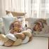 Луксозен бебешки комплект спално бельо от 6 части Msonya GammyBear collection/BEIGE