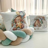 Луксозен бебешки комплект спално бельо от 6 части Msonya GammyBear collection/GREEN