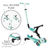 Детска тротинетка 5в1 Globber Go Up Active Lights 360° Ментова Детска тротинетка 5в1 Globber Go Up Active Lights 360° Ментова