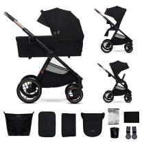 Бебешка количка 2в1 KinderKraft NEA 2.0 MIDNIGHT BLACK