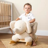 Люлееща се играчка Nattou слонче Teddy екрю