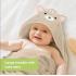 Бебешка Хавлия С Качулка От Органичен Бамбук Котка KeaBabies