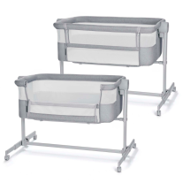 Бебешка кошара KinderKraft NESTEE UP 2 LIGHT GREY