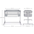 Бебешка кошара KinderKraft NESTEE UP 2 LIGHT GREY