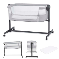 Бебешка кошара KinderKraft NESTEE UP 2 GREY
