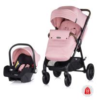 Бебешка количка Chipolino 2 в 1 + стол за кола Ултера, розова