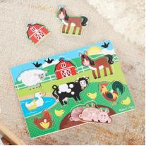 Музикален пъзел Melissa & Doug ферма 8 части 