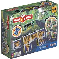 Магнитен конструктор Geomag, Животни в джунглата и карти, 9 части