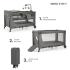Сгъваема кошара Kinderkraft JOY FULL 2 DARK GREY