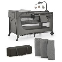Сгъваема кошара Kinderkraft JOY FULL 2 DARK GREY