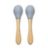 Силиконови лъжички С БАMБУК Lorelli - 2 бр. NATURAL GREY