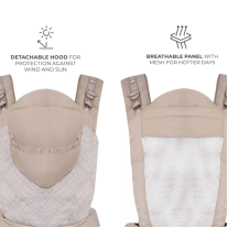 Ергономична раница Kinderkraft HUGGY BIZUU dune whisper