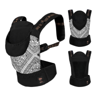 Ергономична раница Kinderkraft HUGGY BIZUU lunar blaack