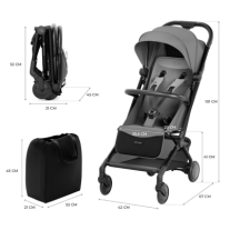 Лятна количка KinderKraft PILOT 2 PLATINUM GRAY