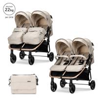 Бебешка количка за близнаци Lorelli Duo, Beige