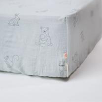 Чаршаф с ластик Cotton Hug - Горски животни, 70 х 140 cm