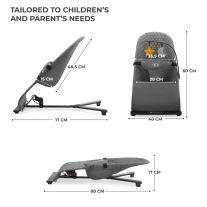 Шезлонг Kinderkraft MIMI GREY