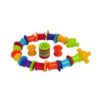 Bigjigs - Конструктор за нанизване - Макари и копчета