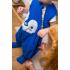 Спален чувал с крачета от органичен памук BabyBliss - BlissJump "Penguin Blue" 3-5г. 2.5 тог 