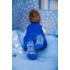 Спален чувал с крачета от органичен памук BabyBliss - BlissJump "Penguin Blue" 3-5г. 2.5 тог 