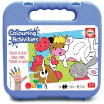 Educa Игра за оцветяване - Животни, с боички