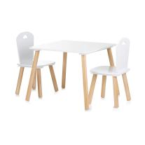 Комплект маса с два стола MDF Chipolino бели