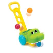 Интерактивна играчка за бутане, Infantino, B Kids, Крокодил с топчета