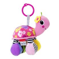 Бебешка мека играчка, Infantino, Розова костенурка с огледало