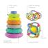 Комплект 3 цветни бебешки играчки, Infantino, 15 части
