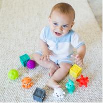 Комплект бебешки сензорни играчки, Infantino, 9 части