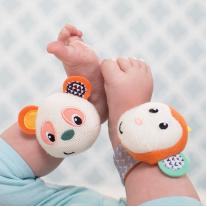 Комплект бебешки играчки, Infantino, Подаръчен комплект, 3 играчки