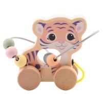 ДЪРВЕНА ИГРАЧКА ЗА ДЪРПАНЕ И ЛАБИРИНТ С МЪНИСТА, JOUÉCO - ТИГЪРЧЕ