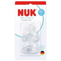 Биберон храна силикон 2 бр. NUK FIRST CHOICE+ 3+ мес., р-р M