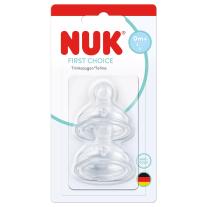 Биберон храна силикон NUK FIRST CHOICE+ 2 бр. 0+ мес, р-р S