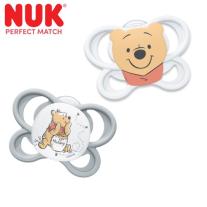 Биберон залъгалка NUK Perfect Match силикон 0-6 мес., 2 бр., AIR, Мечо Пух
