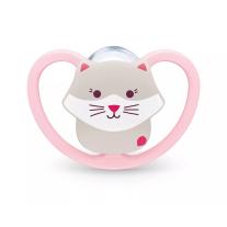 Биберон залъгалка NUK Perfect Match биберон залъгалка, силикон 18+ мес. 1бр., AIR, Коте