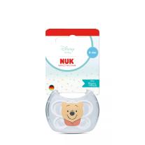 Биберон залъгалка NUK Perfect Match биберон залъгалка, силикон 0-6мес. 1бр., AIR, Мечо Пух, бяла