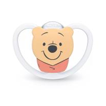 Биберон залъгалка NUK Perfect Match биберон залъгалка, силикон 6-18 мес. 1бр., AIR, Мечо Пух, бяла