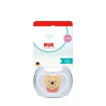 Биберон залъгалка NUK Perfect Match биберон залъгалка, силикон 6-18 мес. 1бр., AIR, Мечо Пух, бяла