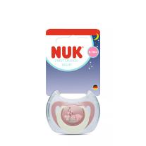 Биберон залъгалка NUK First Choice силикон, 6-18 мес., 1 бр., Night, Заек