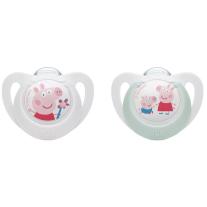 Силиконови залъгалки NUK - 18 м+, 2 броя, Peppa Pig