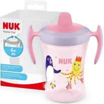 Неразливаща се чаша с мек накрайник NUK Evolution - Trainer Cup, 230 ml, розова