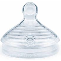 Силиконови биберони за шише NUK for Nature - Softer, размер M, 2 броя 0М+
